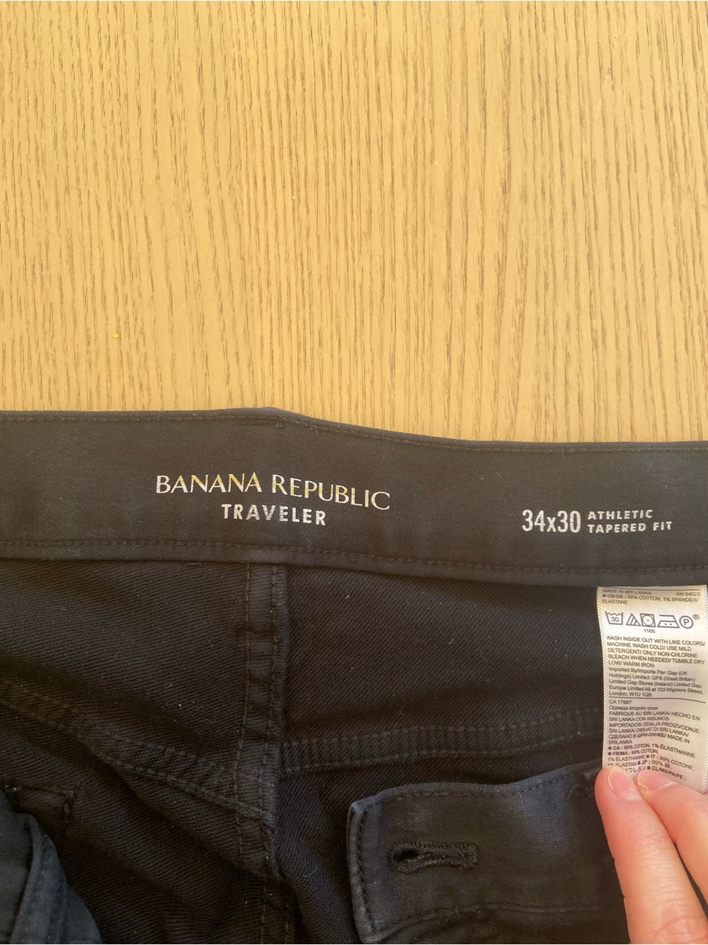 Banana Republic Traveler Athletic Tapered Fit Pants - Black